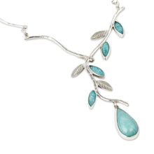 Load image into Gallery viewer, Amazonite on Sterling Silver Necklace Peruvian Jewelry - Blue Dew | NOVICA
