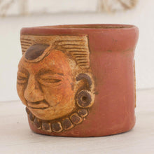 Load image into Gallery viewer, Handcrafted Ceramic Vase with Antiqued Finish - Pibil King | NOVICA
