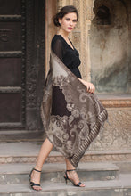 Load image into Gallery viewer, Warm Brown and Beige Wool Jamawar Shawl - Executive Elegance | NOVICA
