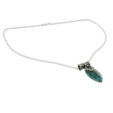 Load image into Gallery viewer, Sterling Silver Necklace with Turquoise Color Gem - Jaipur Legacy | NOVICA
