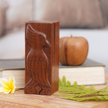 Load image into Gallery viewer, Artisan Crafted Bird Theme Wood Puzzle Box from Bali - Bali Mynah | NOVICA
