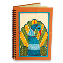 Load image into Gallery viewer, Gond Style Handmade Paper Journal by Indian Artisan - Dance of Freedom | NOVICA
