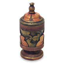 Load image into Gallery viewer, Unique Hand Carved Balinese Floral Wooden Box and Lid - Cupu Majapahit | NOVICA
