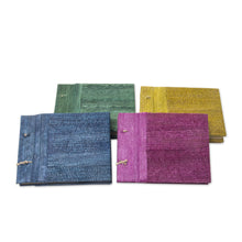 Load image into Gallery viewer, Colorful Natural Fiber Journals from Bali Artisan (Set of 4) - Ubud Memoirs | NOVICA
