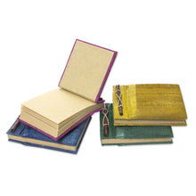 Load image into Gallery viewer, Colorful Natural Fiber Journals from Bali Artisan (Set of 4) - Ubud Memoirs | NOVICA
