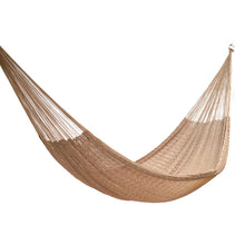 Load image into Gallery viewer, Handwoven Bronze Nylon Maya Double Hammock - Golden Sun | NOVICA
