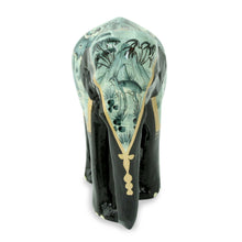 Load image into Gallery viewer, Indian Artisan Crafted Wood Elephant Sculptures (Set of 3) - Blue Elephant Trio | NOVICA
