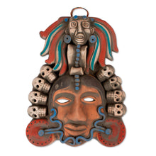 Load image into Gallery viewer, Ceramic Mexican Aztec Mask with Skulls - Honoring Death | NOVICA
