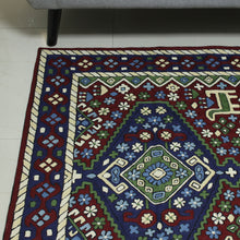 Load image into Gallery viewer, Chain Stitch Rug  of Wool on Cotton (4 x 6) - Valley of Peace | NOVICA
