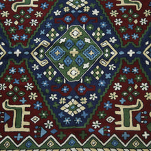 Load image into Gallery viewer, Chain Stitch Rug  of Wool on Cotton (4 x 6) - Valley of Peace | NOVICA
