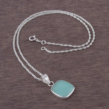 Load image into Gallery viewer, Handcrafted Andean Sterling Silver Necklace with Opal - Window | NOVICA
