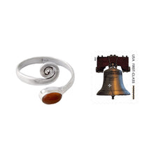 Load image into Gallery viewer, Handcrafted Carnelian and Sterling Silver Toe Rings (Pair) - Curls | NOVICA
