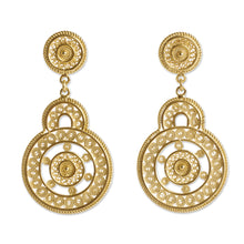 Load image into Gallery viewer, Andean Gold Vermeil Filigree Earrings Crafted by Hand - Love Goes Around | NOVICA
