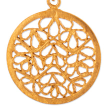 Load image into Gallery viewer, Filigree Gold Plated Sterling Silver Earrings - Natural Energy | NOVICA
