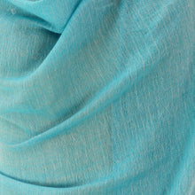 Load image into Gallery viewer, Indian Turquoise Shawl Wool Blend Wrap Diamond Pattern - Turquoise Diamond Fantasy | NOVICA

