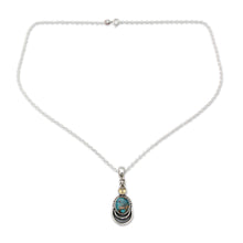 Load image into Gallery viewer, Silver Necklace with Citrine and Composite Turquoise - Eternal Allure | NOVICA
