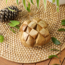 Load image into Gallery viewer, Javanese Artisan Crafted Wooden Block Puzzle - Big Pillow | NOVICA
