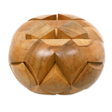Load image into Gallery viewer, Javanese Artisan Crafted Wooden Block Puzzle - Big Pillow | NOVICA
