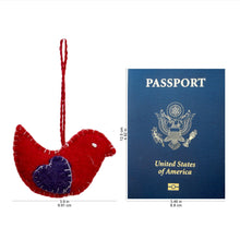 Load image into Gallery viewer, Colorful Wool Felt Holiday Dove Ornaments (Set of 4) - Messengers of Peace | NOVICA
