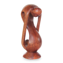 Load image into Gallery viewer, Indonesian Romantic Wood Sculpture - Indivisible Love | NOVICA
