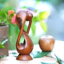 Load image into Gallery viewer, Indonesian Romantic Wood Sculpture - Indivisible Love | NOVICA
