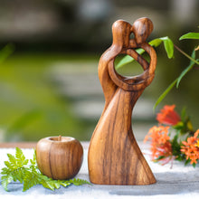 Load image into Gallery viewer, Romantic Dance Wood Sculpture from Bali - Romantic Dance | NOVICA
