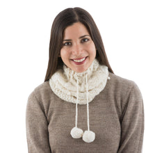 Load image into Gallery viewer, Hand Knitted Ivory Color Alpaca Neck Warmer or Hat - Stylish in Ivory | NOVICA
