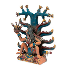 Load image into Gallery viewer, Aztec Fertility Goddess Ceramic Replica Sculpture - Mayahuel Fertility Goddess | NOVICA
