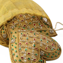 Load image into Gallery viewer, Four Handcrafted Beaded Gold Heart Christmas Ornaments - Heart of the Holiday | NOVICA
