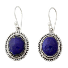 Load image into Gallery viewer, Lapis Lazuli on Artisan Crafted 925 Silver Hook Earrings - True Clarity | NOVICA
