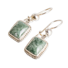 Load image into Gallery viewer, Guatemalan Green Jade Artisan Crafted Earrings - Life Divine | NOVICA
