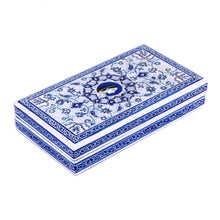 Load image into Gallery viewer, Velvet-Lined Papier Mache Wood Box with Mughal Queen Motif - Queen's Grandeur | NOVICA
