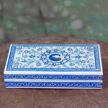 Load image into Gallery viewer, Velvet-Lined Papier Mache Wood Box with Mughal Queen Motif - Queen's Grandeur | NOVICA
