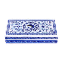 Load image into Gallery viewer, Velvet-Lined Papier Mache Wood Box with Mughal Queen Motif - Queen's Grandeur | NOVICA

