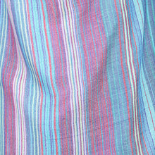 Load image into Gallery viewer, Indian Hand Loom 100% Wool Shawl in Blue, Red, Green Stripes - Intense Stripes | NOVICA
