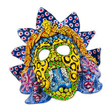 Load image into Gallery viewer, Handcrafted Signed Papier Mache Mexican Plumed Serpent Mask - Kukulkan in Colors | NOVICA
