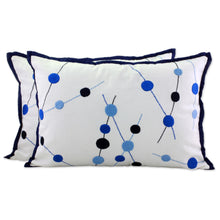 Load image into Gallery viewer, 100% Cotton Embroidered Cushion Cover Pair from India - Bubble Delight | NOVICA
