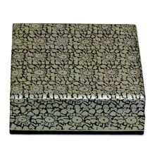Load image into Gallery viewer, Artisan Crafted Floral Motif Weeping Willow Wood Box - Silver Bloom | NOVICA
