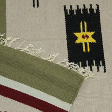 Load image into Gallery viewer, Hand Woven Geometric Wool Area Rug (4x6) from India - Spring Allure | NOVICA
