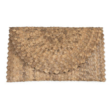 Load image into Gallery viewer, Handmade Brown Palm Leaf Clutch Handbag from Indonesia - Tropical Touch | NOVICA
