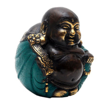 Load image into Gallery viewer, Bronze Sculpture of Sitting Buddha from Indonesia - Welcoming Buddha | NOVICA
