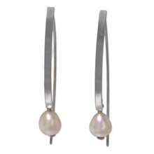 Load image into Gallery viewer, Sterling Silver and Cultured Pearl Drop Earrings - Ever After | NOVICA
