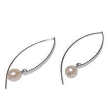 Load image into Gallery viewer, Sterling Silver and Cultured Pearl Drop Earrings - Ever After | NOVICA
