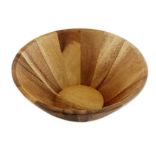 Load image into Gallery viewer, 1 Quart Serving Bowl in Natural Wood Handmade in Thailand - Conical Nature | NOVICA
