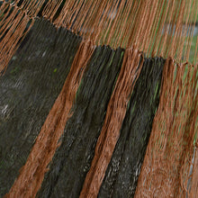 Load image into Gallery viewer, Nylon Rope Hammock in Moss Green and Copper (Single) Mexico - Copper Mountain | NOVICA
