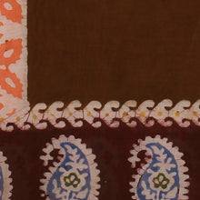 Load image into Gallery viewer, Batik Cotton and Silk Blend Shawl with Coffee Paisley Motifs - Coffee Morning | NOVICA
