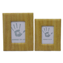 Load image into Gallery viewer, 4x6 and 3x5 Natural Fiber Rustic Photo Frames in Yellow - Rustic Memories in Yellow | NOVICA
