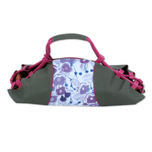 Load image into Gallery viewer, Batik Cotton Floral Duffel Bag in Clay from India - Beach Outing | NOVICA
