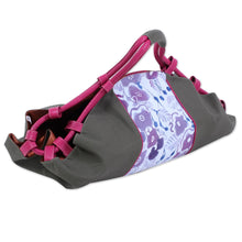 Load image into Gallery viewer, Batik Cotton Floral Duffel Bag in Clay from India - Beach Outing | NOVICA

