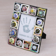 Load image into Gallery viewer, 4x6 Recycled Paper Multicolored Photo Frame from Bali - Rising Temples | NOVICA
